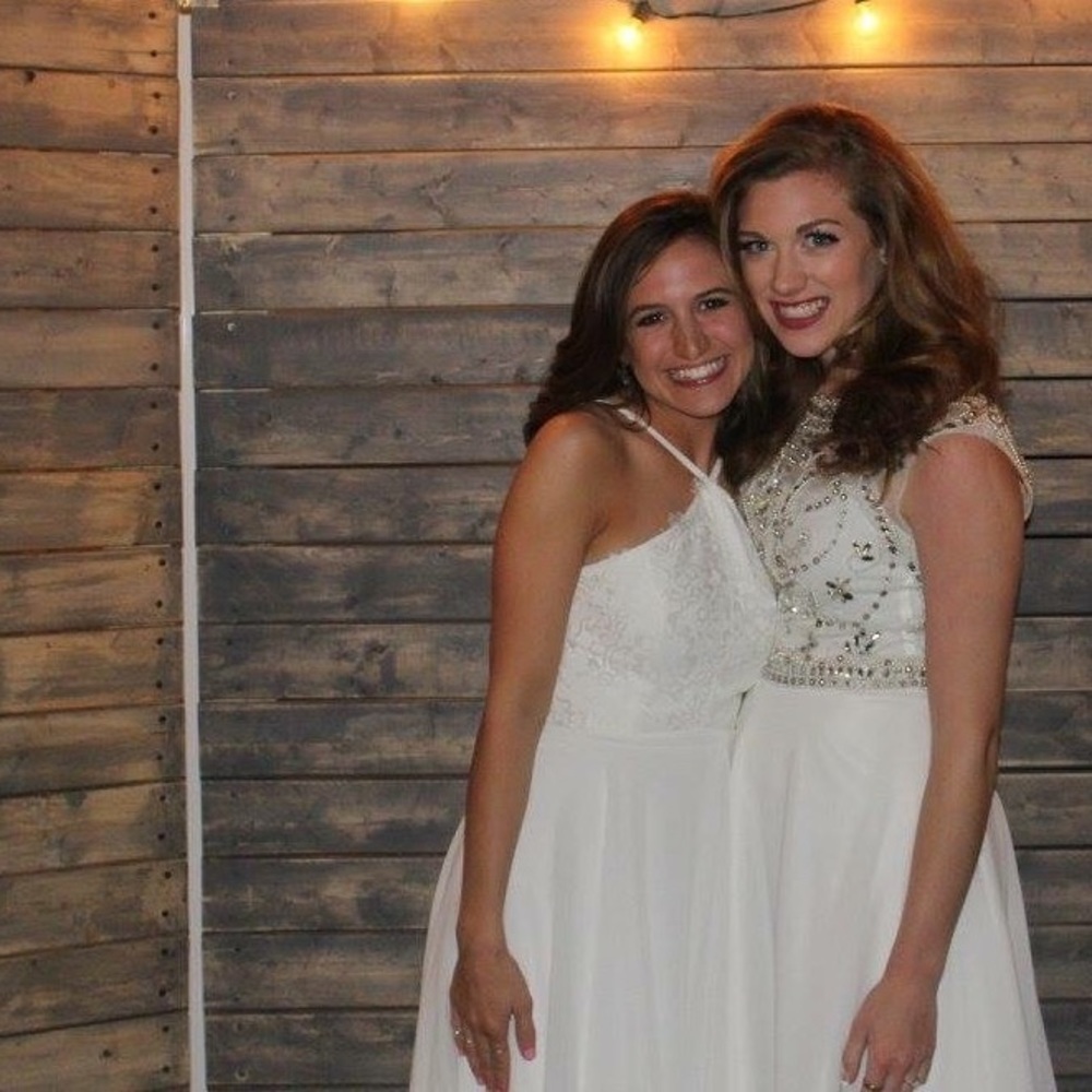 White formal dress